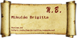 Mikulás Brigitta névjegykártya