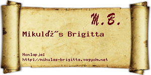 Mikulás Brigitta névjegykártya
